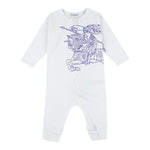 BURBERRY set tutina tinta unita manica lunga con bavetta Bianco per Neonato 8093020 BIANCO BURBERRY 