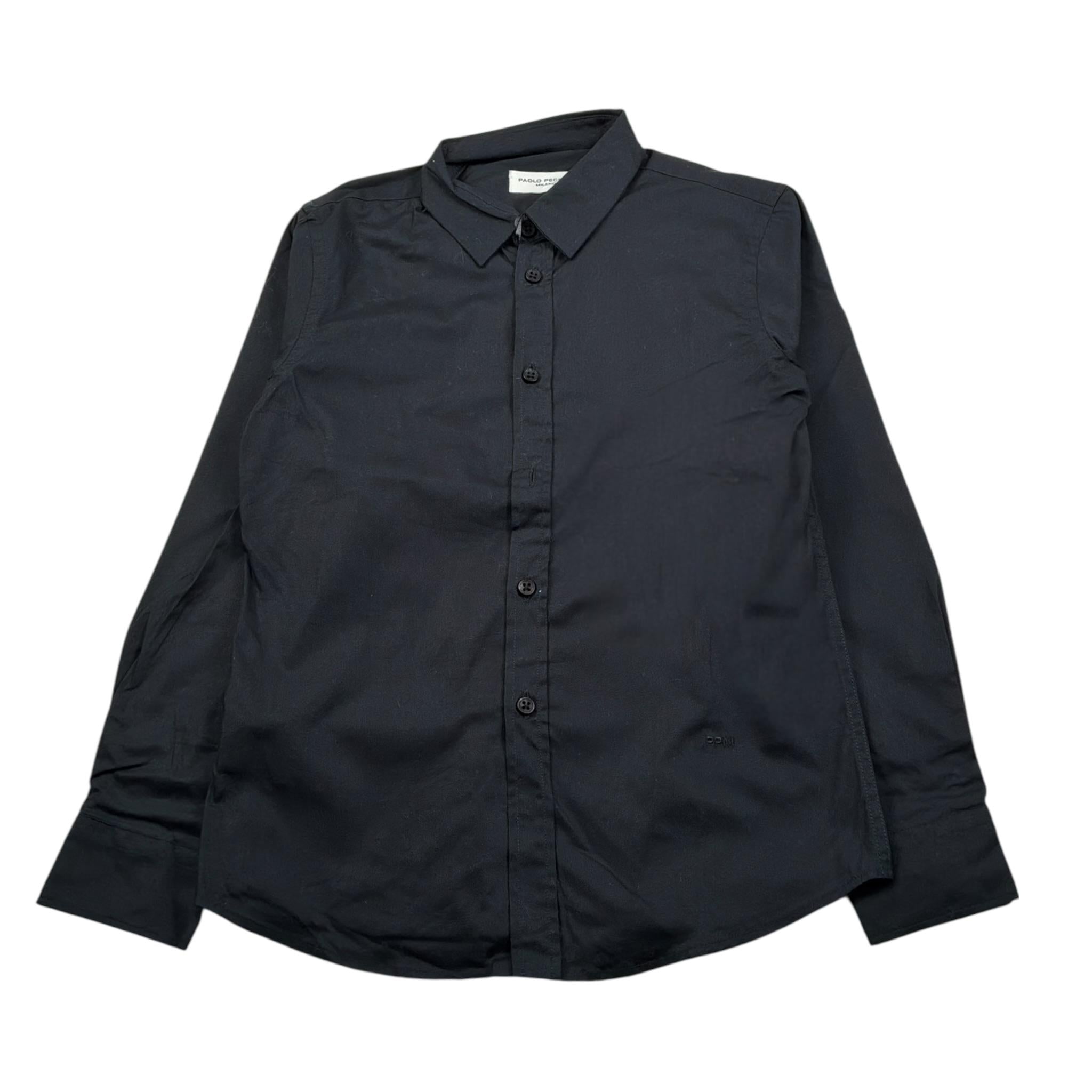 Paolo Pecora Camicia Manica Lunga tinta unita Nero per Bambino PP1701 NERO PAOLO PECORA 