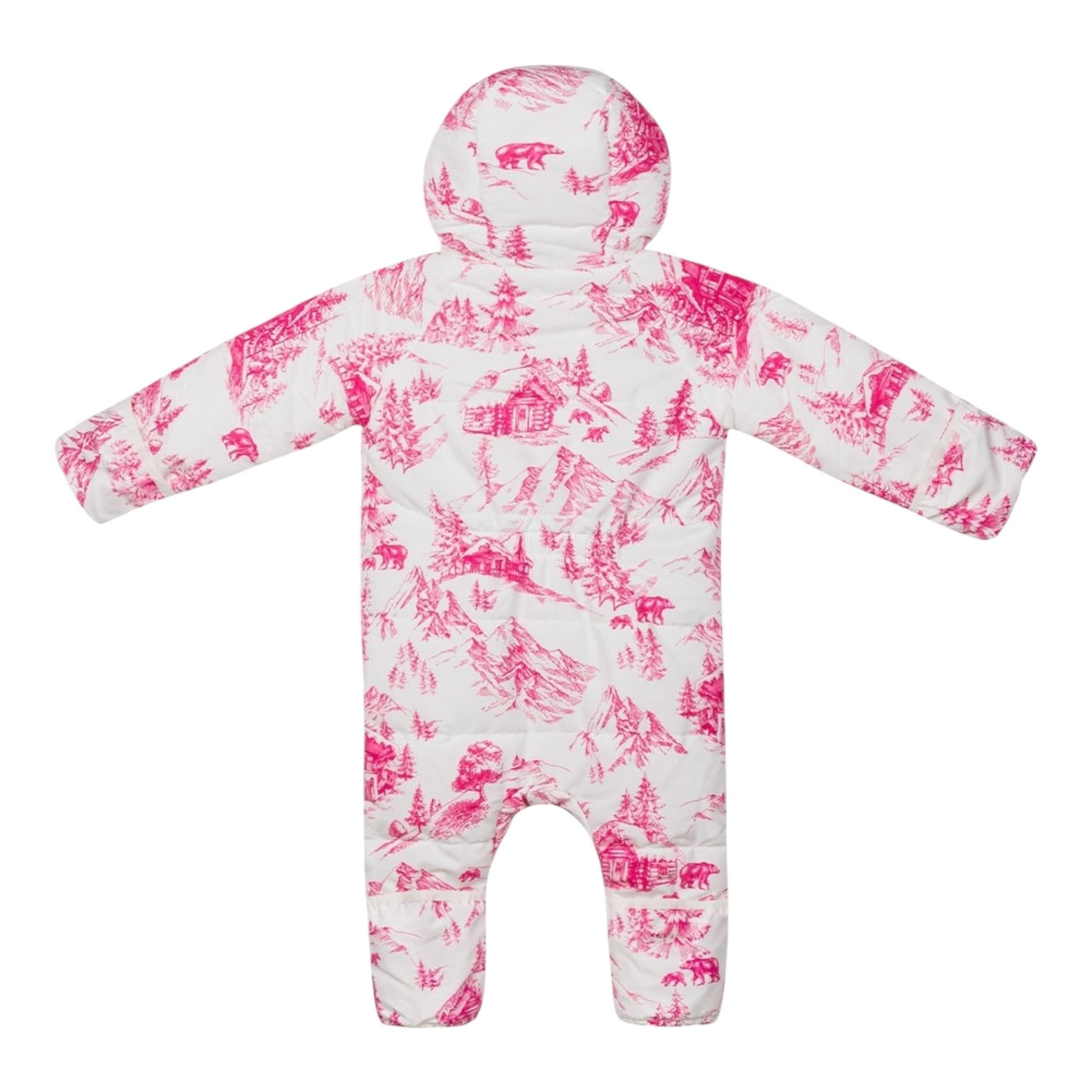 SAINT BARTH eskimo tinta unita con stampa fantasia Bianco/fuxia per Neonata GLC001 BIANCO/FUXIA SAINT BARTH 