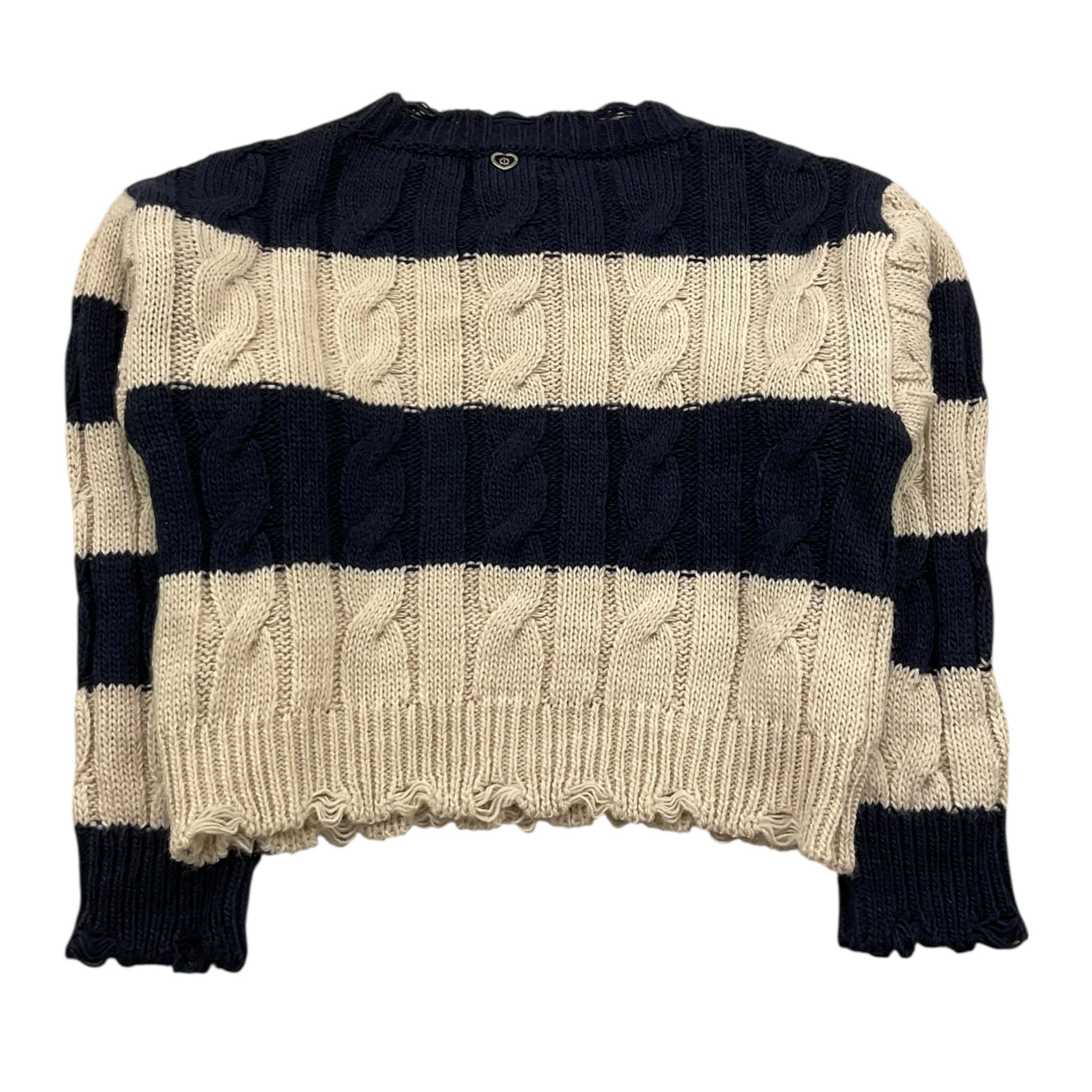 PLEASE maglia fantasia a righe girocollo Blu per Bambina NB63231G66 BLU PLEASE 