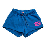 Diesel Short In Felpa Tinta Unita Con Stampa In Contrasto Blu Per Bambina