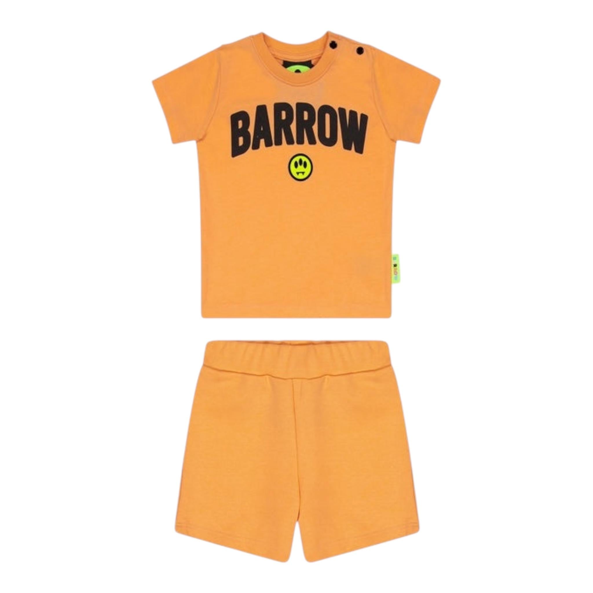 Barrow Kids Completo 2 Pezzi T-Shirt-Bermuda Tinta Unita per Neonato S5BKUNTR159N ARANCIONE BARROW KIDS 