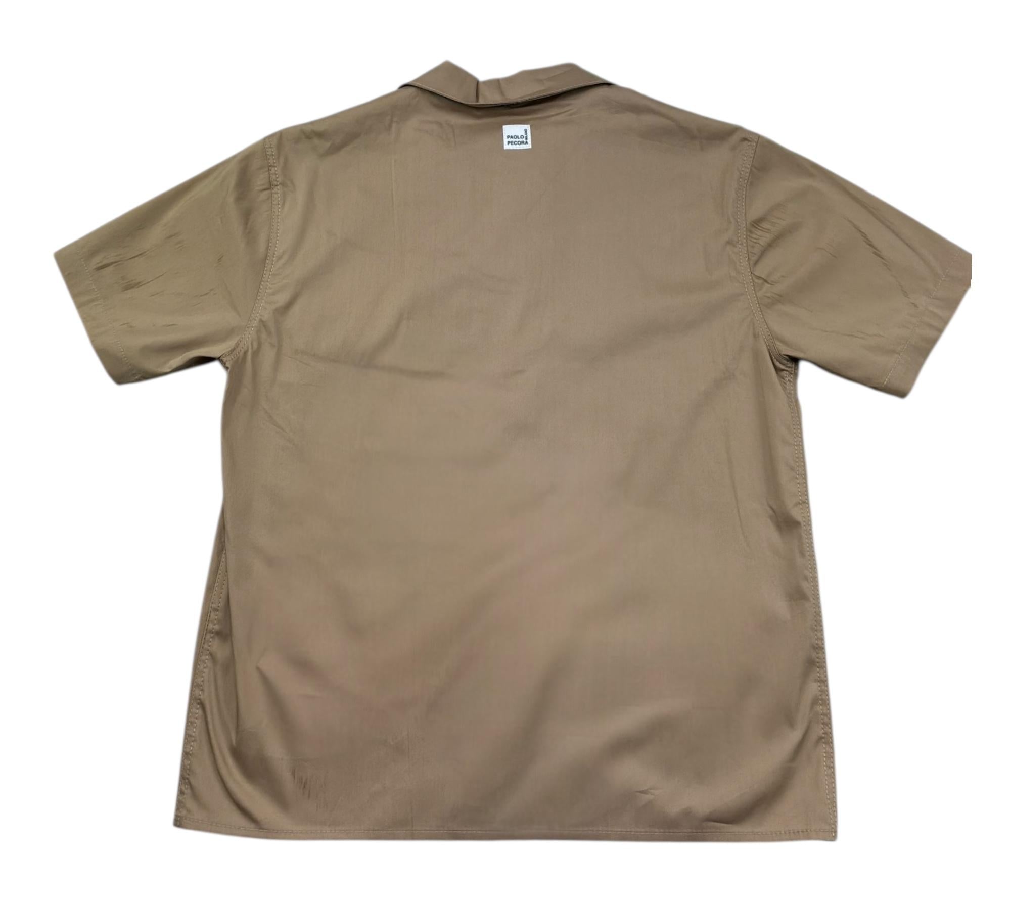 Paolo Pecora Camicia Mezza Manica Tinta Unita per Bambino PP4332 BEIGE PAOLO PECORA 