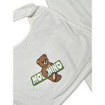 Moschino Tutina Tinta Unita con Logo per Neonato MOY06Y BIANCO MOSCHINO 