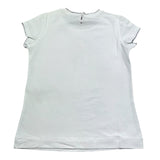 Monnalisa T-Shirt Girocollo Tinta Unita con Stampa per Bambina 117613S7 BIANCO MONNALISA 