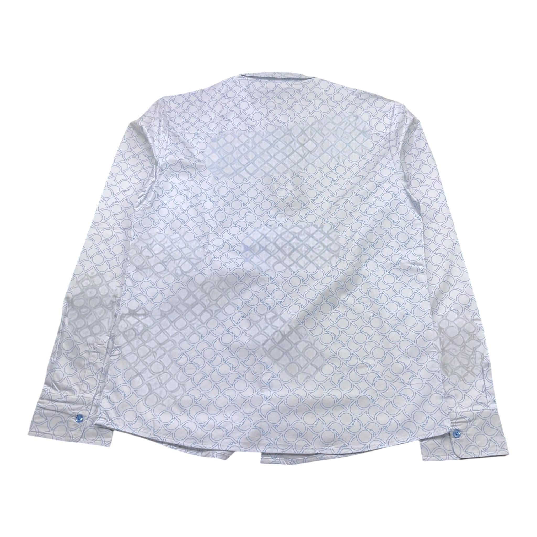 Trussardi Camicia Tinta Unita Manica Lunga con Fantasia per Bambino TBP24116CA BIANCO TRUSSARDI 