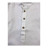 M+E' Camicia Manica Lunga Tinta Unita Collo Coreano per Neonato UEM0507 BIANCO M+E' 