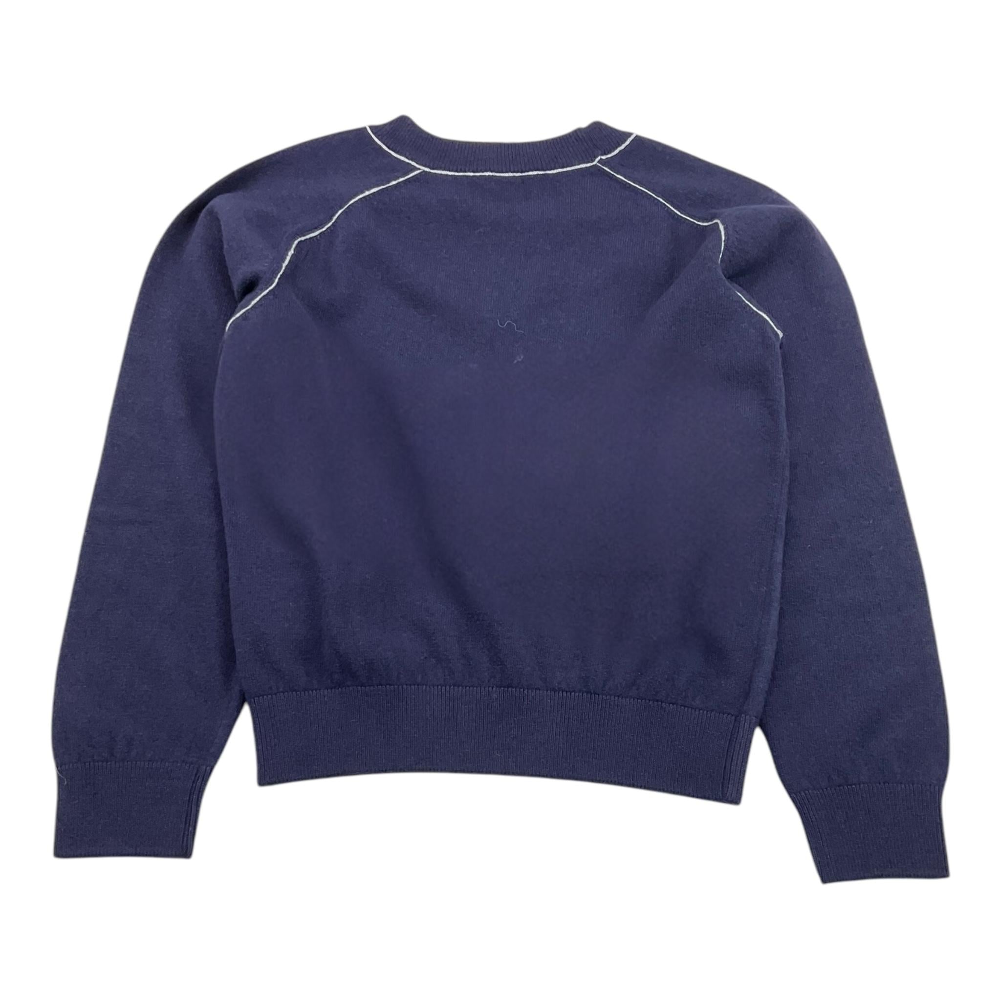 BALMAIN maglia tinta unita con stampa Blu per Bambino BV9P40 BLU BALMAIN 