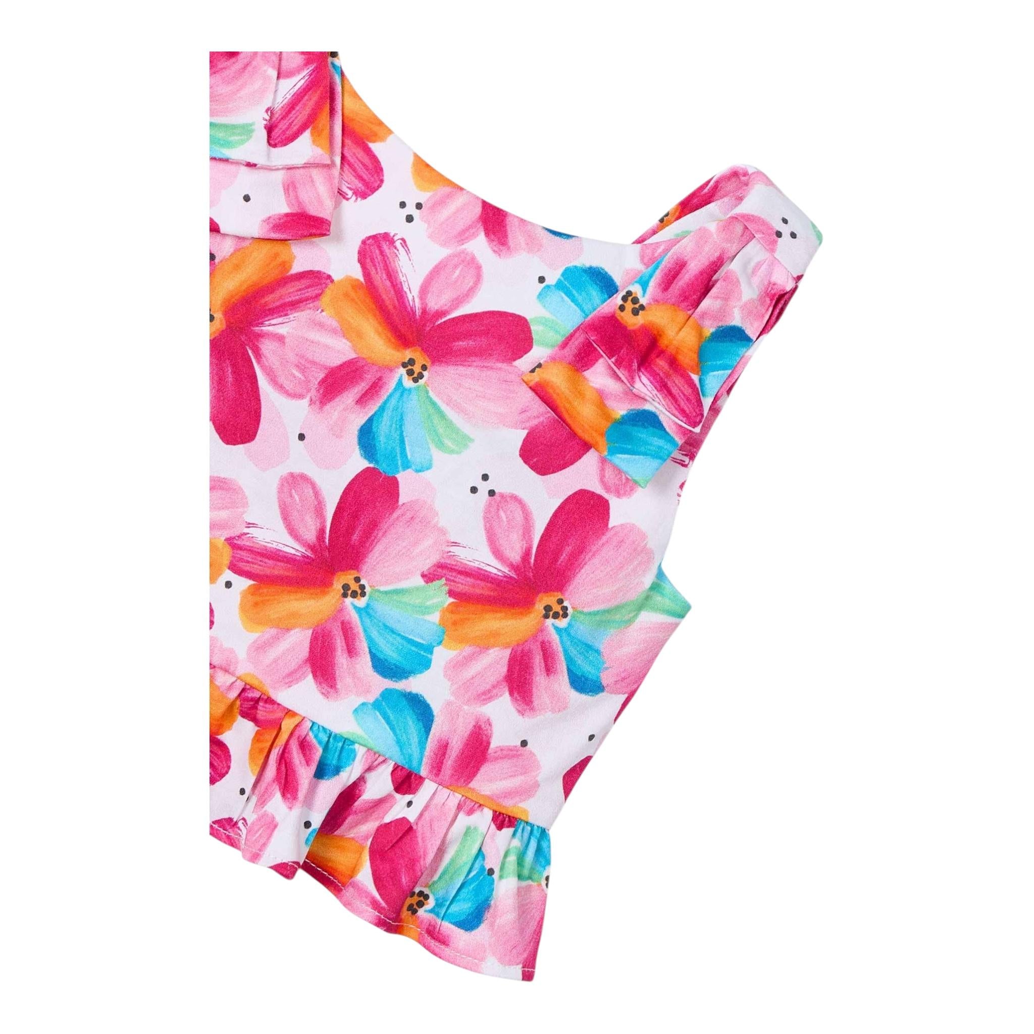 Mayoral Top Giromanica Stampa Fantasia Floreale per Bambina 302350J BIANCO MAYORAL 