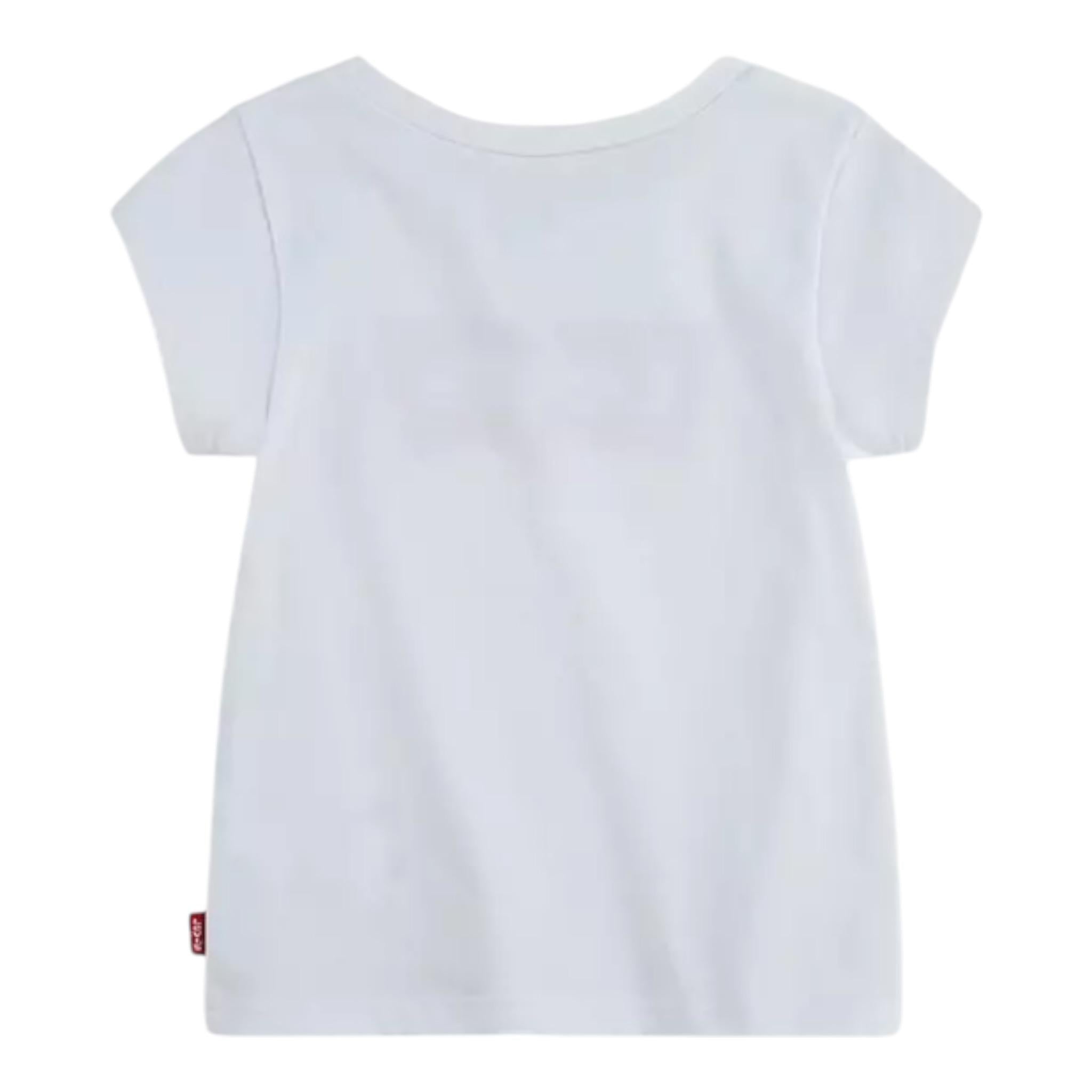 Levi'S T-Shirt Girocollo Tinta Unita con Logo per Neonato 6E8157XX BIANCO LEVI'S 