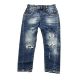 Patriot Jeans Tinta Unita Con Elastico In Vita Blu Per Bambino
