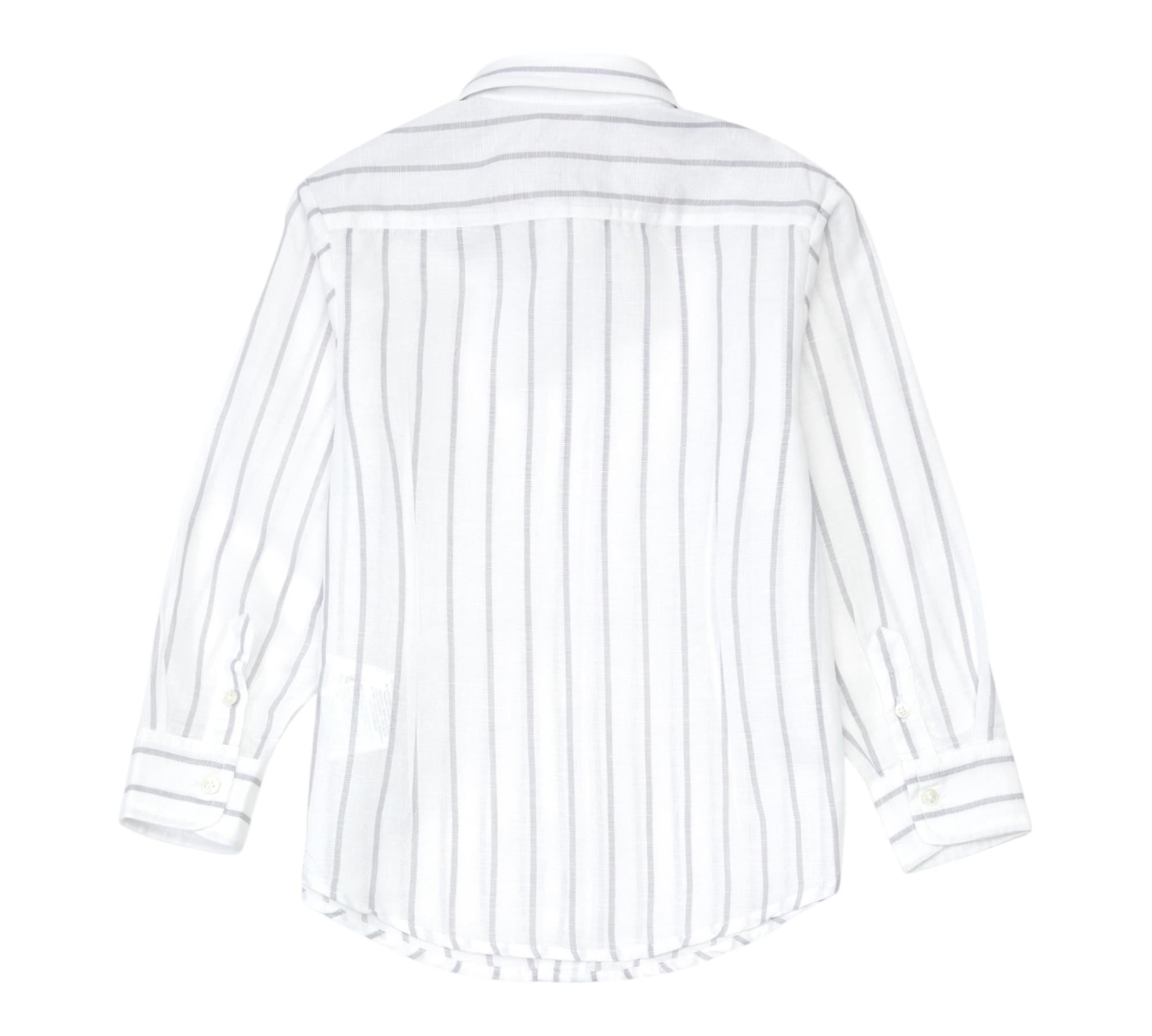 Eleventy Camicia Tinta Unita Fantasia A Righe per Bambino EW5P30X BIANCO ELEVENTY 