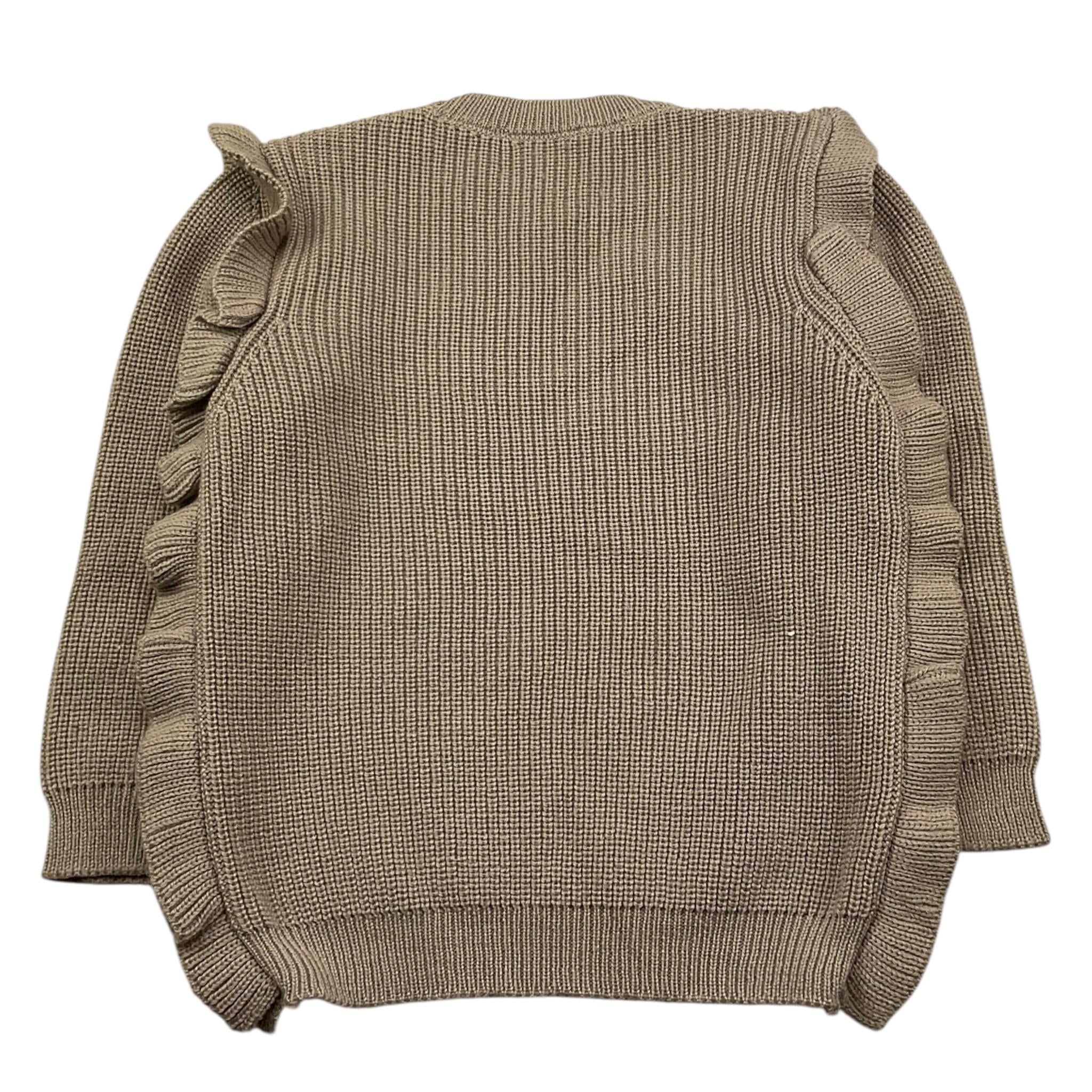 LITTLE BEAR maglia girocollo tinta unita cn rouches Fango per Neonata 5141N FANGO LITTLE BEAR 