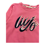 LIU JO shirt girocollo tinta unita con stampa in contrasto Rosa per Neonata KF2010 ROSA LIU JO 