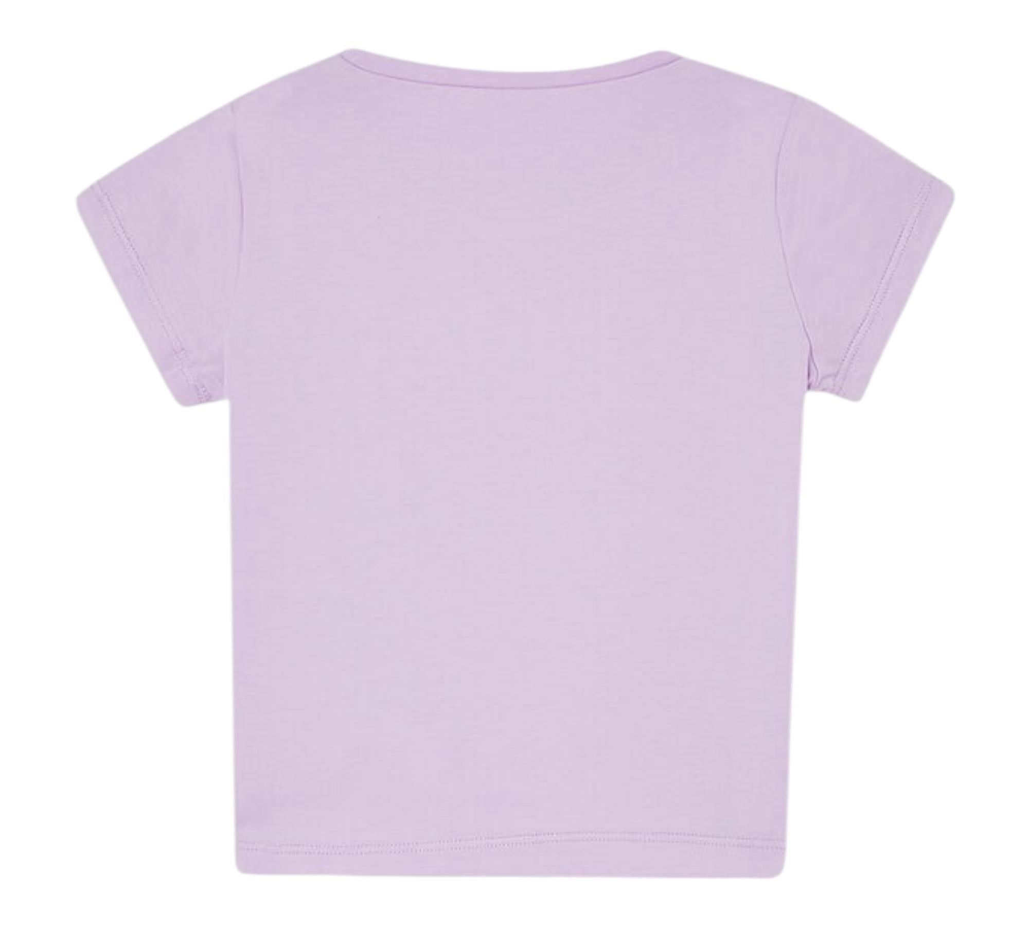 Liu Jo T-Shirt Girocollo Tinta Unita con Brillantini per Bambina KA5081X LILLA LIU JO 