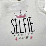 Please T-Shirt Girocollo tinta unita con Stampa Bianco per Neonata MO04030G BIANCO PLEASE 