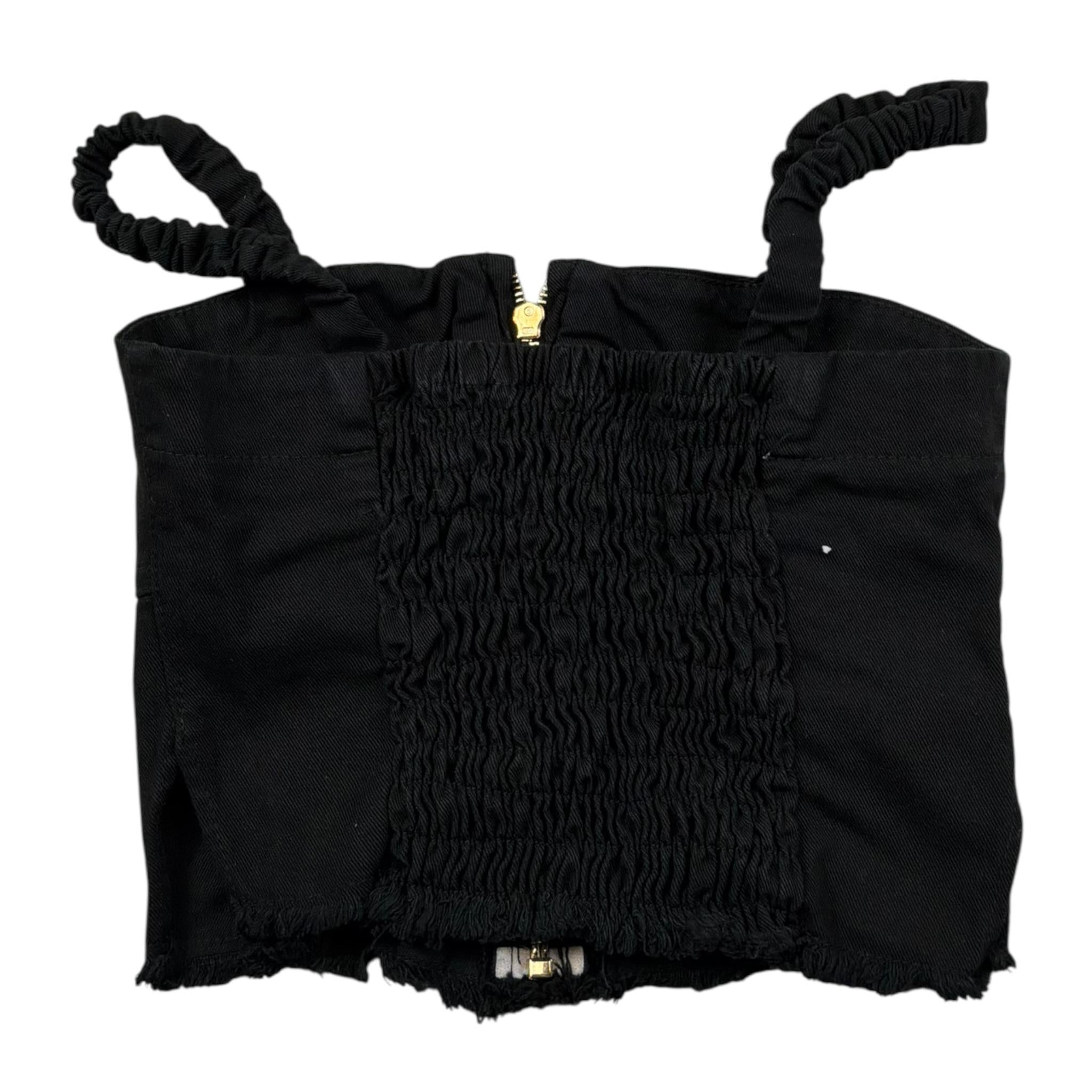Lu Lu By Miss Grant Top tinta unita con Zip Nero per Bambina LL3390X NERO LU LU BY MISS GRANT 