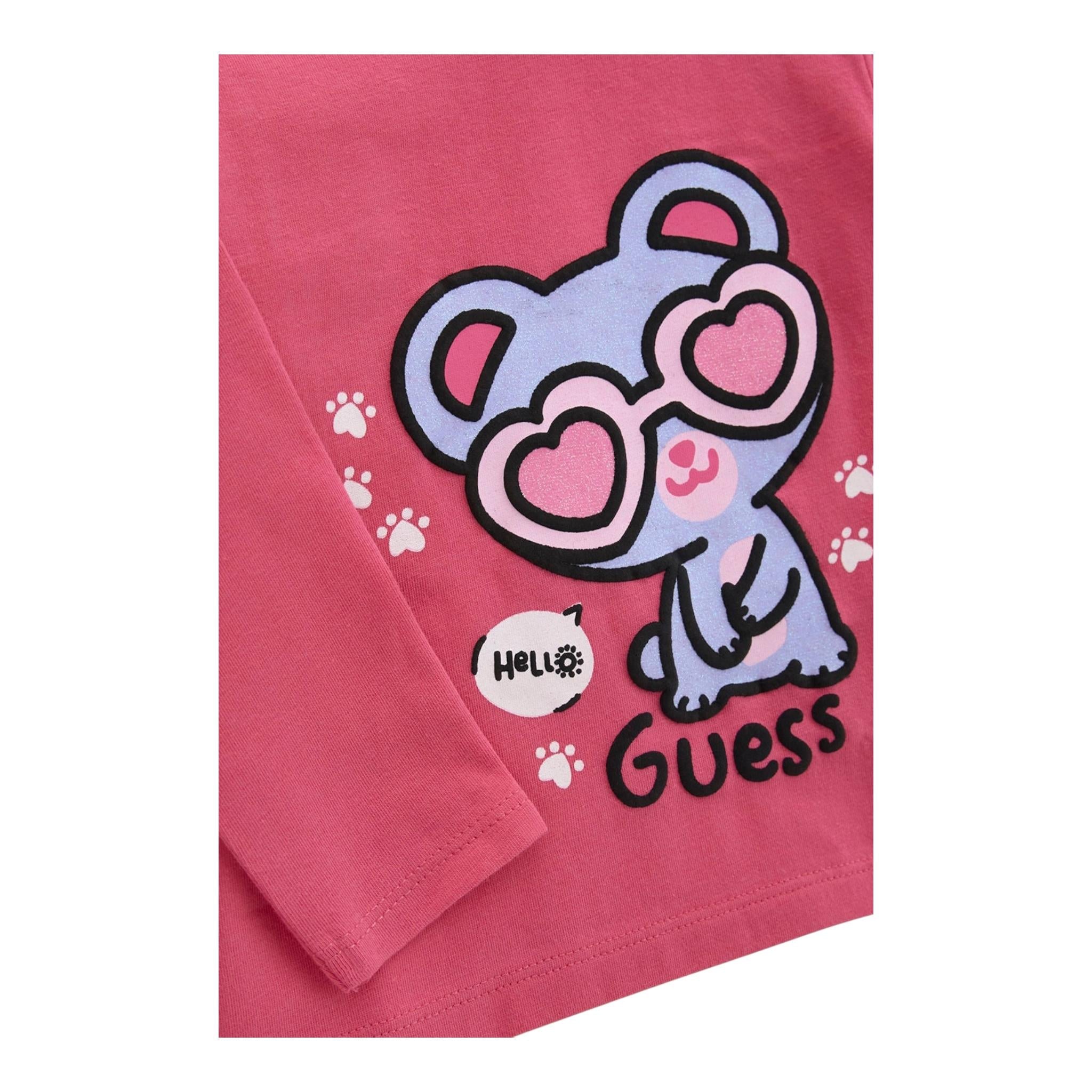 GUESS completo 2 pezzi shirt-jeans Rosa per Neonata A4YG06K6YW0 ROSA GUESS 