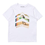 Zadig&Voltaire T-Shirt Tinta Unita Girocollo Con Stampa Bianco Per Bambino