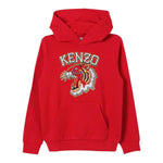 KENZO felpa tinta unita con cappuccio e stampa Rosso per Neonato K60767N ROSSO KENZO 