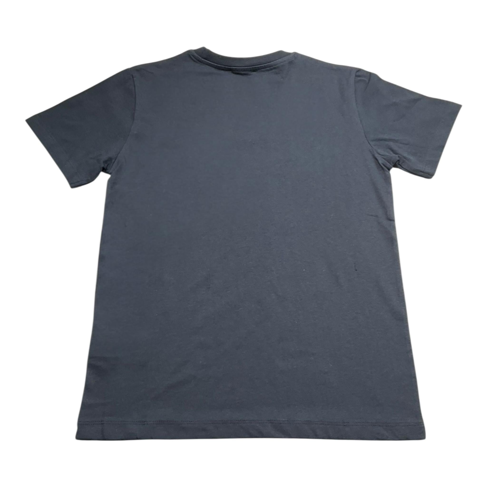 Bikkembergs T-Shirt Girocollo Tinta Unita con Stampa per Bambino FHIE NERO BiKKEMBERGS 