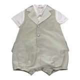 Barcellino Completo 2 Pezzi Body-Pagliaccetto per Neonato 120711 BIANCO/GRIGIO BARCELLINO 