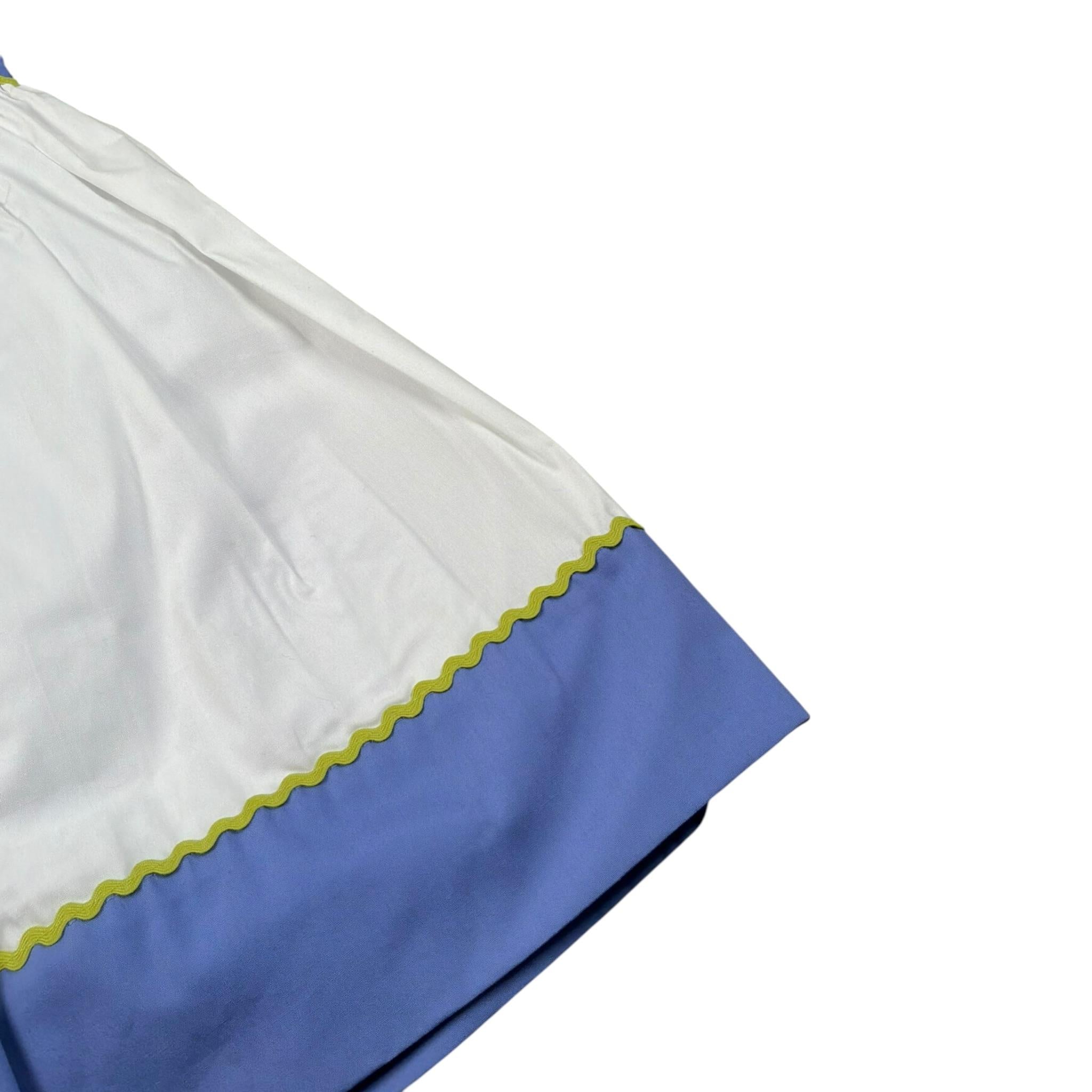 Ilfarobimbi Abito tinta unita Giromanica con Fiocchi Bianco/Blu per Bambina IFB50585XJ BIANCO/BLU ILFAROBIMBI 