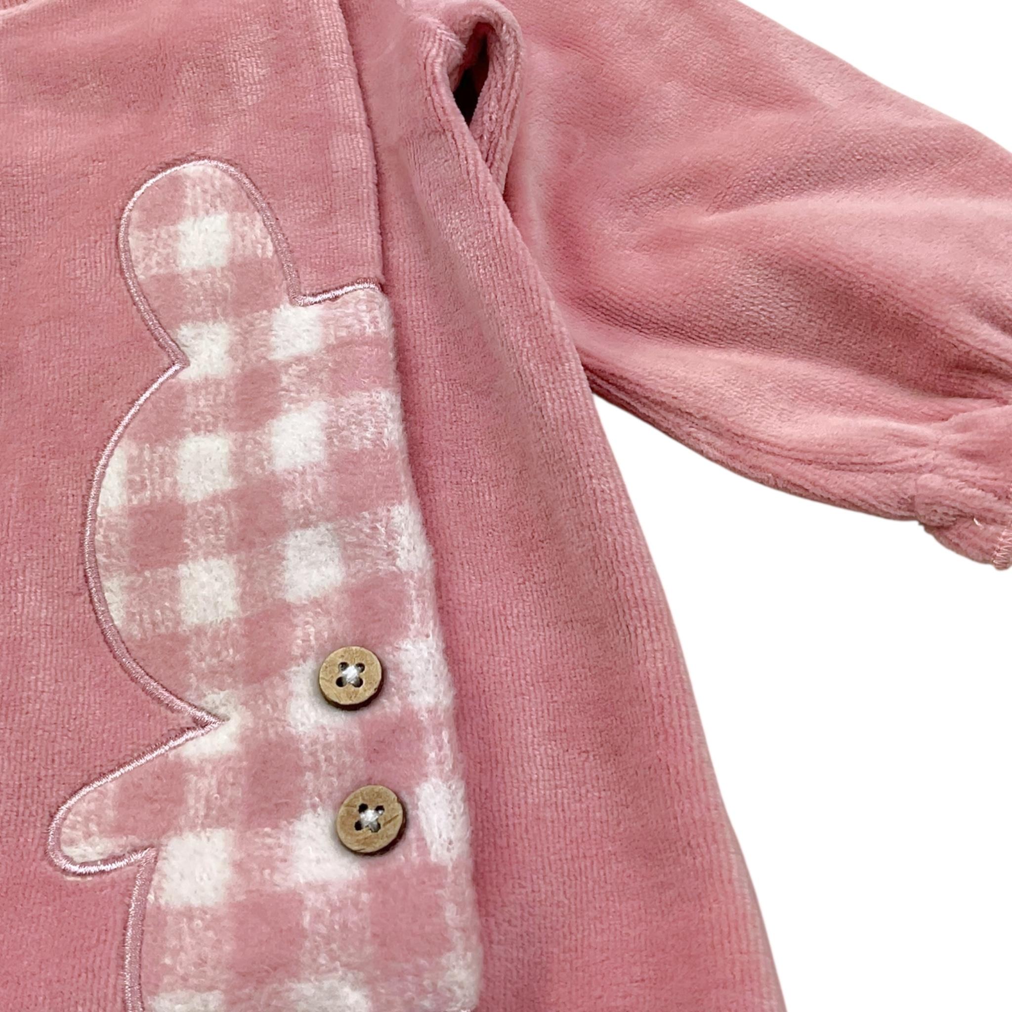 MAYORAL tutina manica lunga tinta unita in ciniglia Rosa per Neonata 2781XX ROSA MAYORAL 