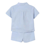 Calvin Klein Completo 2 Pezzi Bermuda-Camicia Tinta Unita per Neonato IN0IN03008 AZZURRO CALVIN KLEIN 