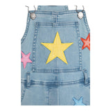 Stella Mccartney Salopette In Denim Tinta Unita con Ricami per Bambina TWAA22 AZZURRO STELLA McCARTNEY 