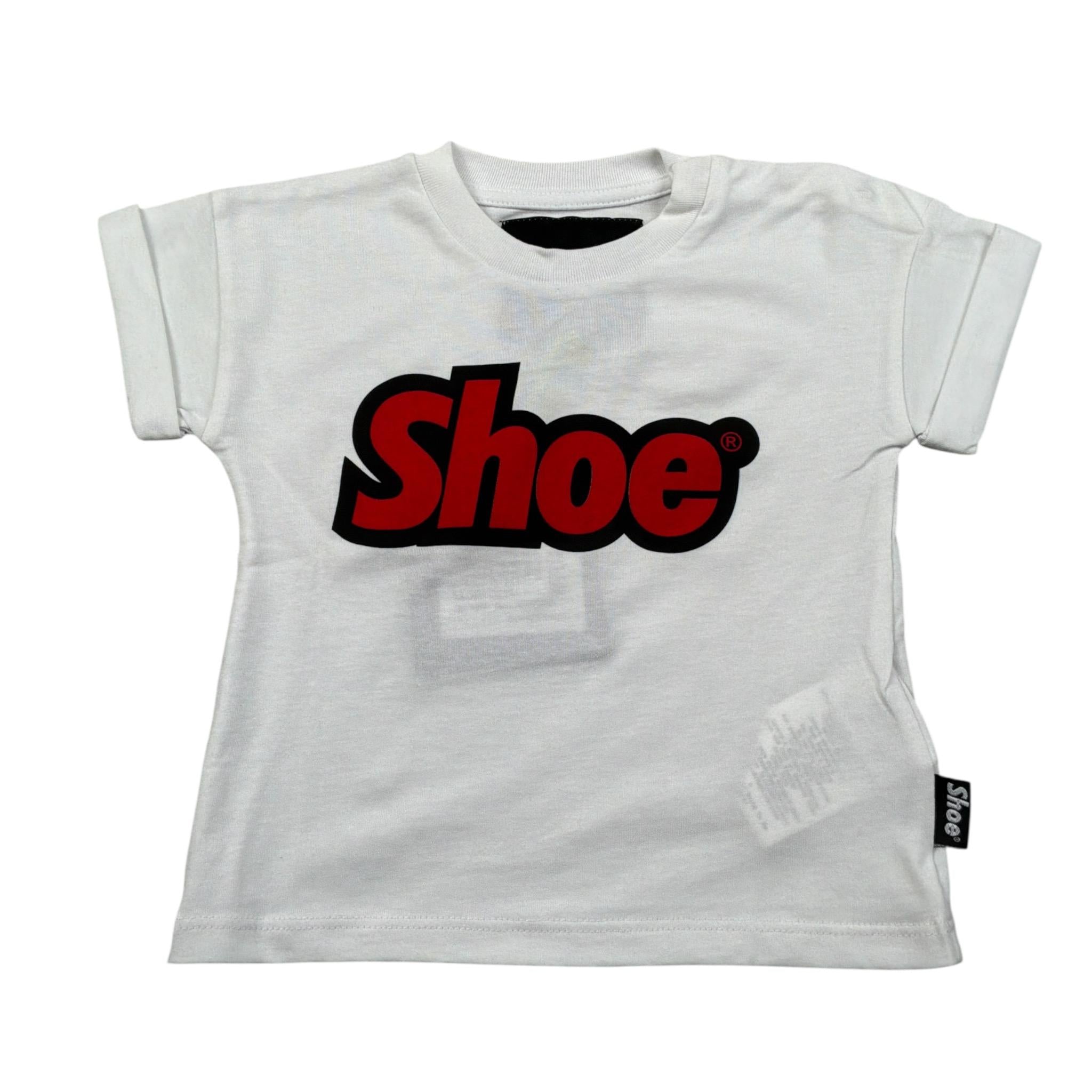 Shoe T-Shirt Girocollo tinta unita con Logo Bianco per Neonato TEDDYB0101 BIANCO SHOE 