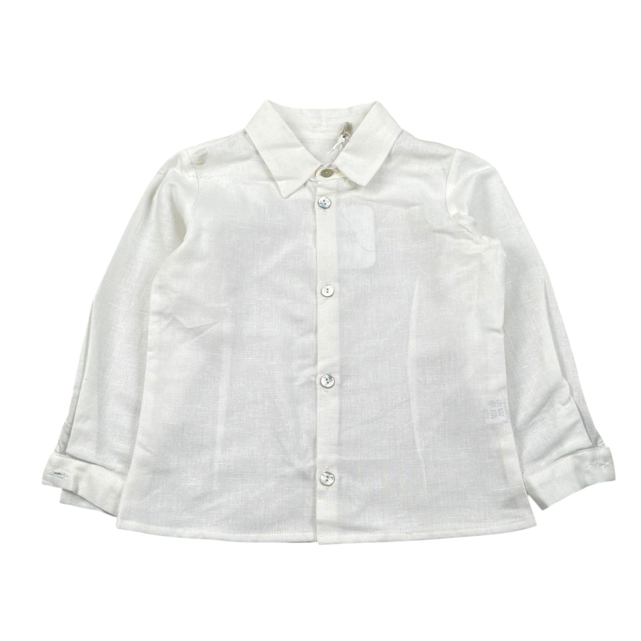 Seerose Camicia Tinta Unita Manica Lunga per Bambino SOLI BIANCO SEEROSE 