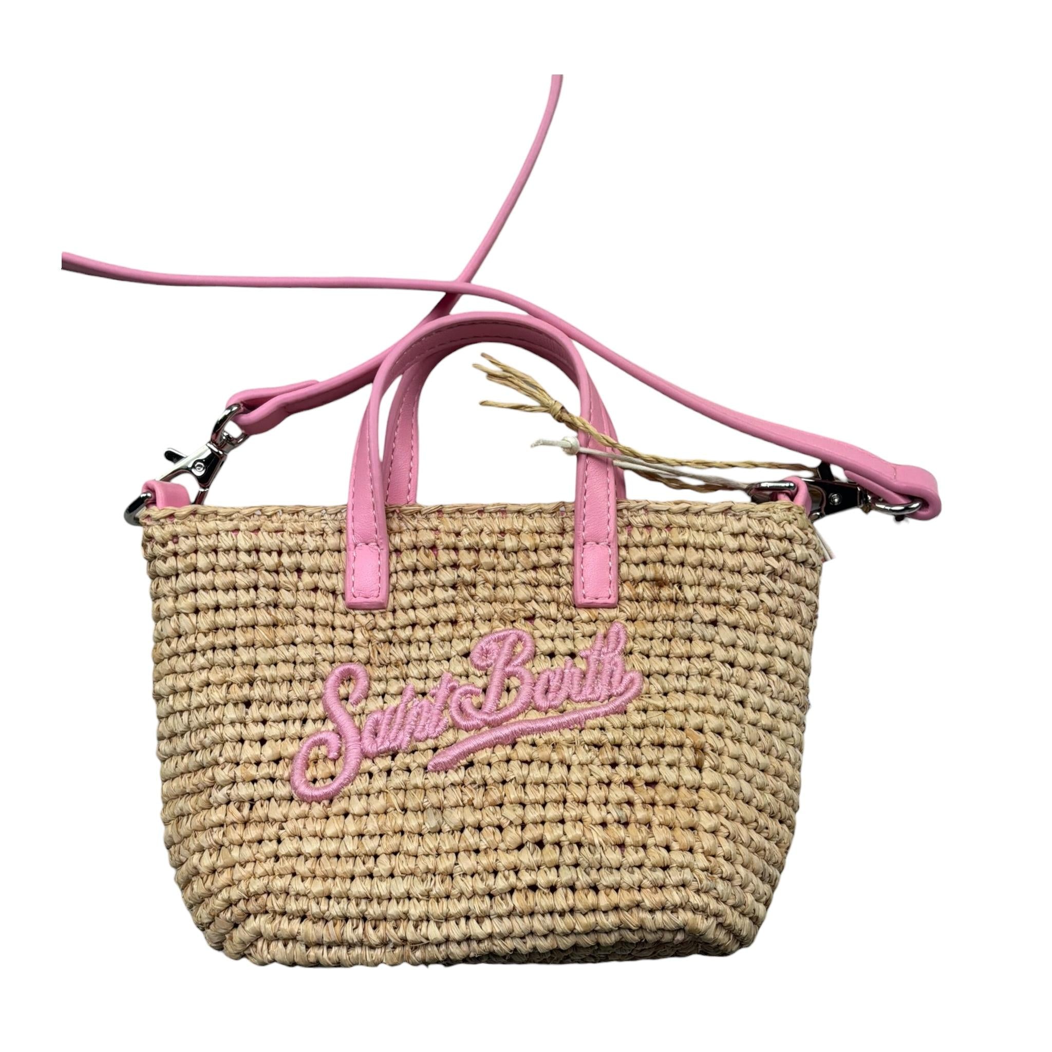 Saint Barth Borsa Tinta Unita In Paglia con Tracolla per Bambina 00415L BEIGE SAINT BARTH 