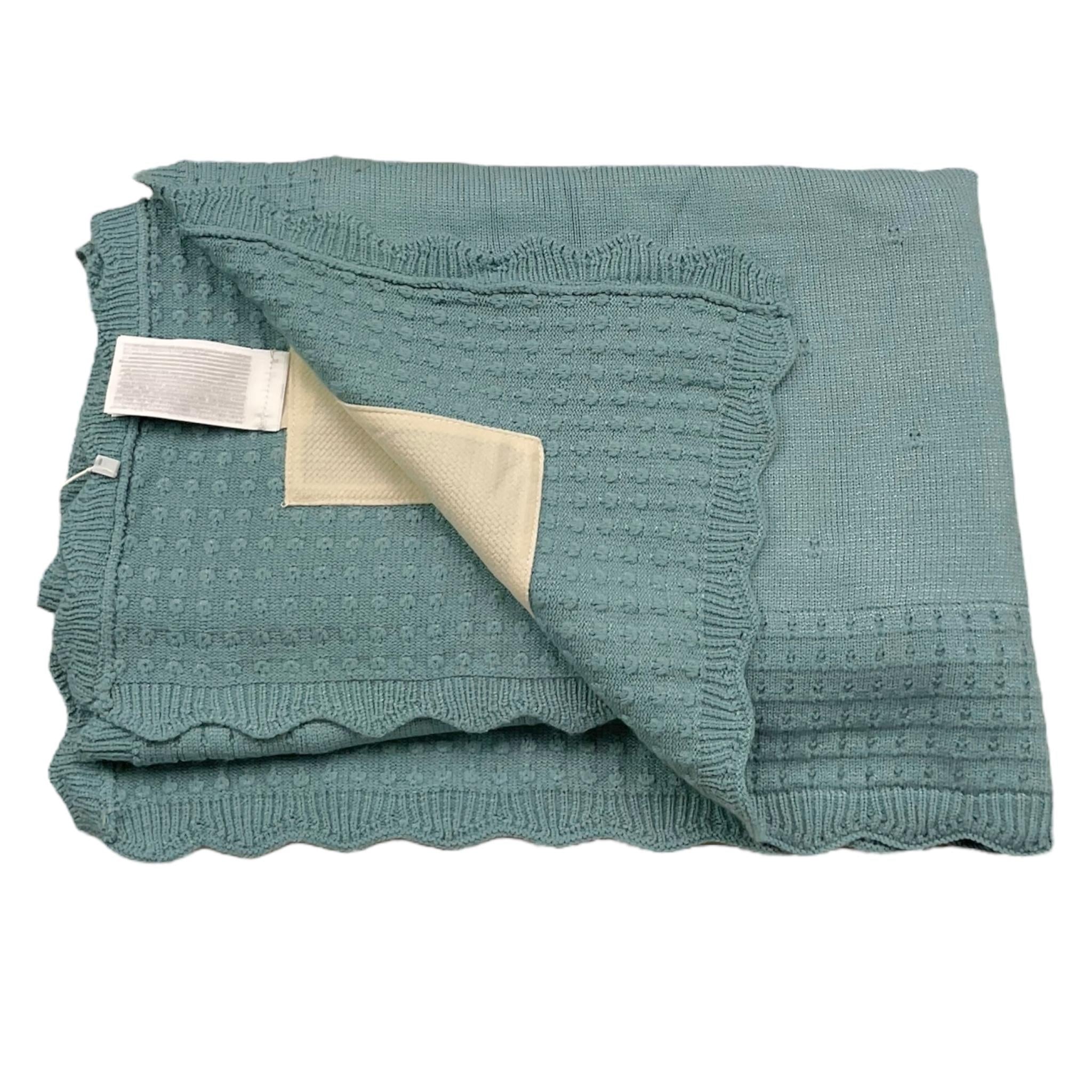 MAYORAL coperta tinta unita con logo Verde acqua per Neonato 9477 VERDE ACQUA MAYORAL 