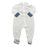 Le Bebe' Tutina Tinta Unita con Stampa per Neonato LBB1640 BIANCO LE BEBE' 