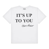 Moschino T-Shirt Tinta Unita con Stampa per Bambina HAM06R BIANCO MOSCHINO 
