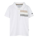 Boss Polo Mezza Manica Tinta Unita per Neonato J52100XX BIANCO BOSS 