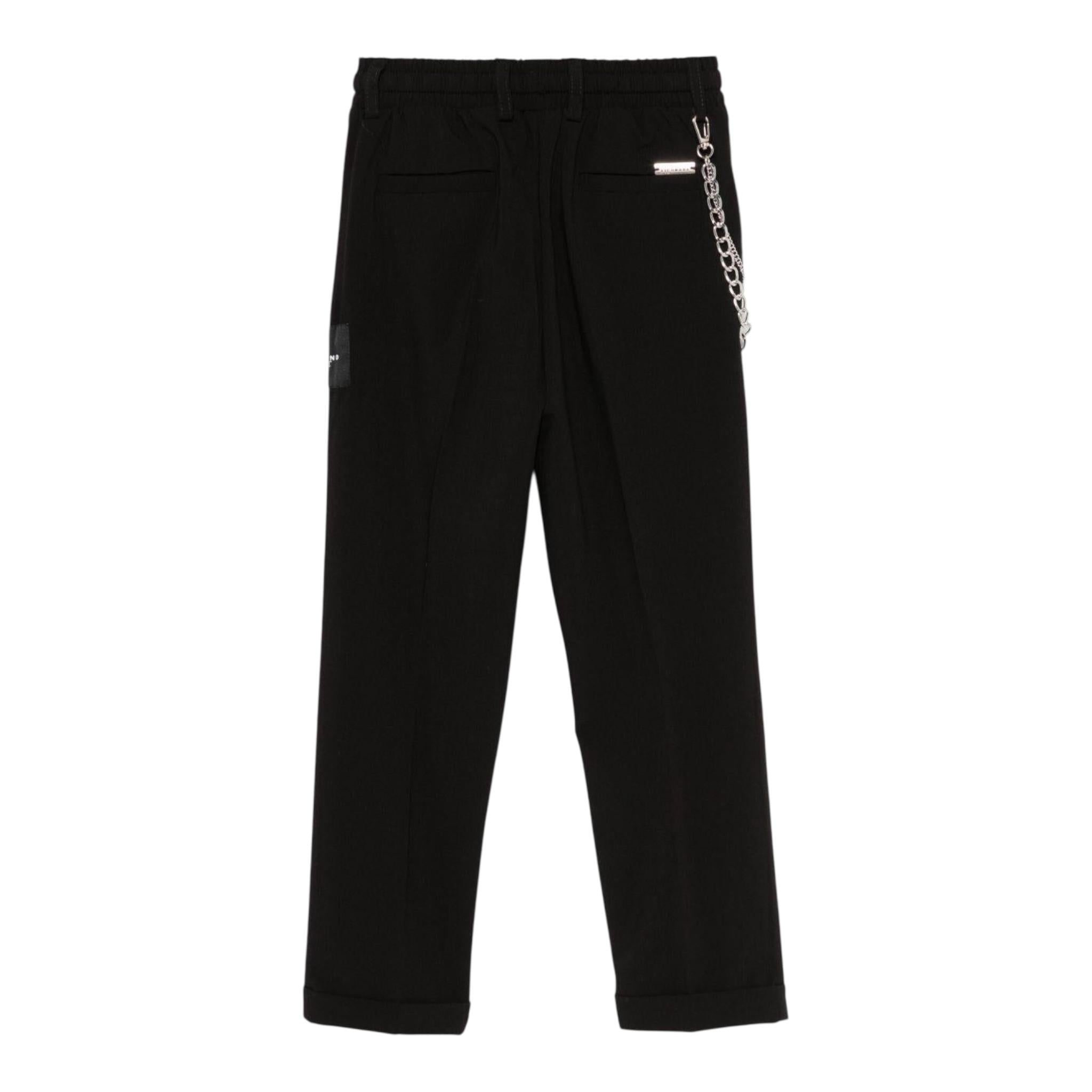 John Richmond Pantalone Tinta Unita con Elastico In Vita per Bambino RBP25227PA NERO JOHN RICHMOND 