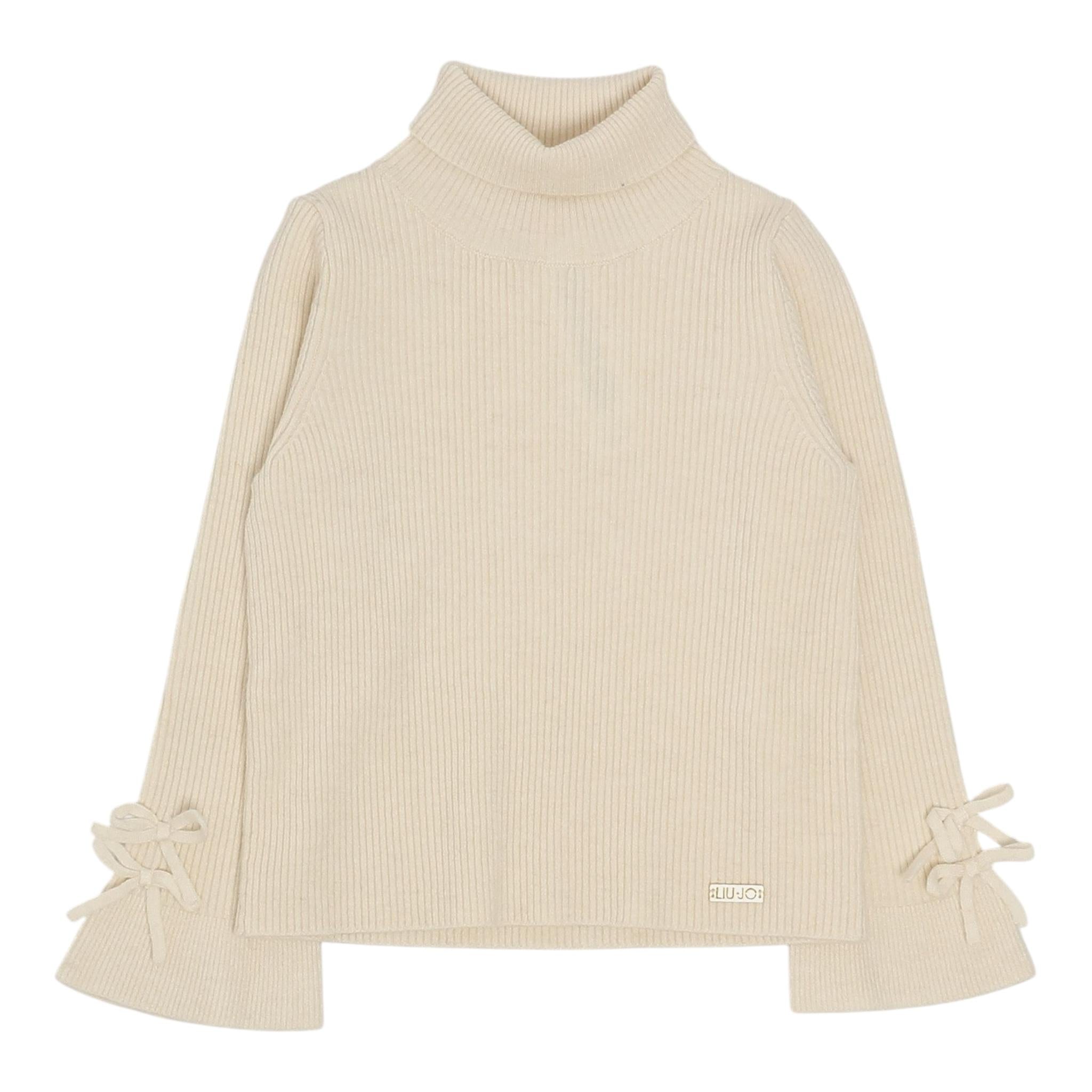 LIU JO maglia collo alto tinta unita Panna per Bambina KF4094 PANNA LIU JO 