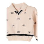 ELISABETTA FRANCHI maglia tinta unita con brillantini logata Avorio per Neonata EFMA147NX AVORIO ELISABETTA FRANCHI 