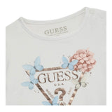 Guess T-Shirt Girocollo Tinta Unita con Logo per Neonata A5RI03K6YW4 BIANCO GUESS 