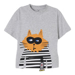 Stella Mccartney T-Shirt Girocollo Tinta Unita con Stampa per Bambino TW8S01J GRIGIO STELLA McCARTNEY 