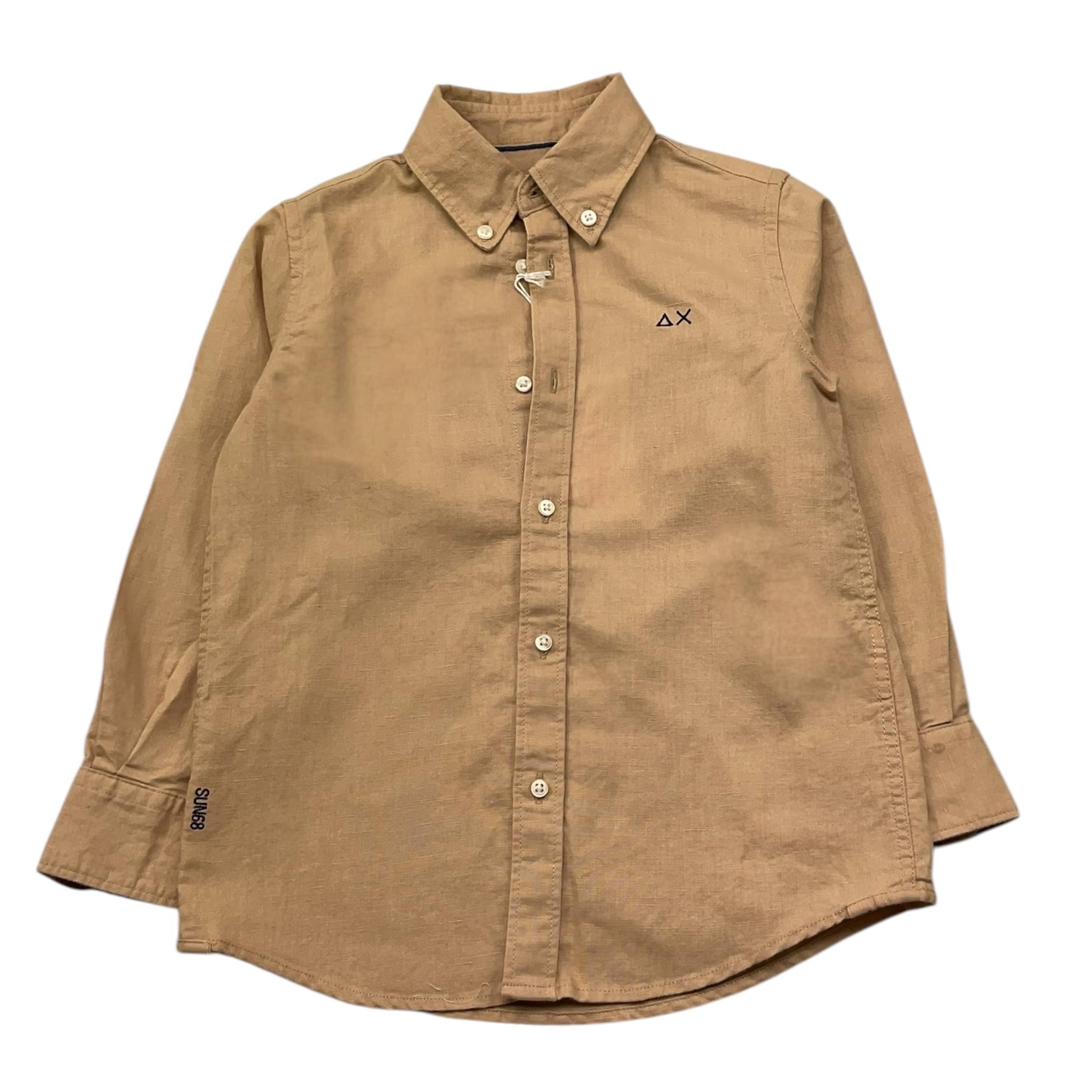 Sun68 Camicia Manica Lunga Tinta Unita per Bambino S35305 SABBIA SUN68 