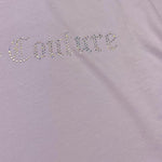 Juicy Couture T-Shirt Girocollo Tinta Unita con Brillantini per Bambina JBX6550 LILLA JUICY COUTURE 
