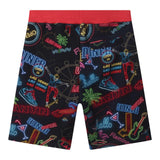 Lanvin Bermuda Tinta Unita Stampa Fantasia Con Elastico In Vita In Contrasto Nero Per Bambino