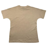 Disclaimer Einfarbiges Rundhals-T-Shirt mit Kontrastdruck Beige für Jungen