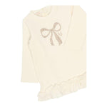 LIU JO abito manica lunga tinta unita con logo brillantinato Panna per Neonata HF4071X PANNA LIU JO 
