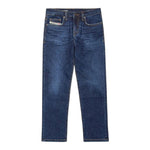 Diesel Jeans tinta unita con Girovita Regolabile Blu per Bambino J00809XX BLU DIESEL 