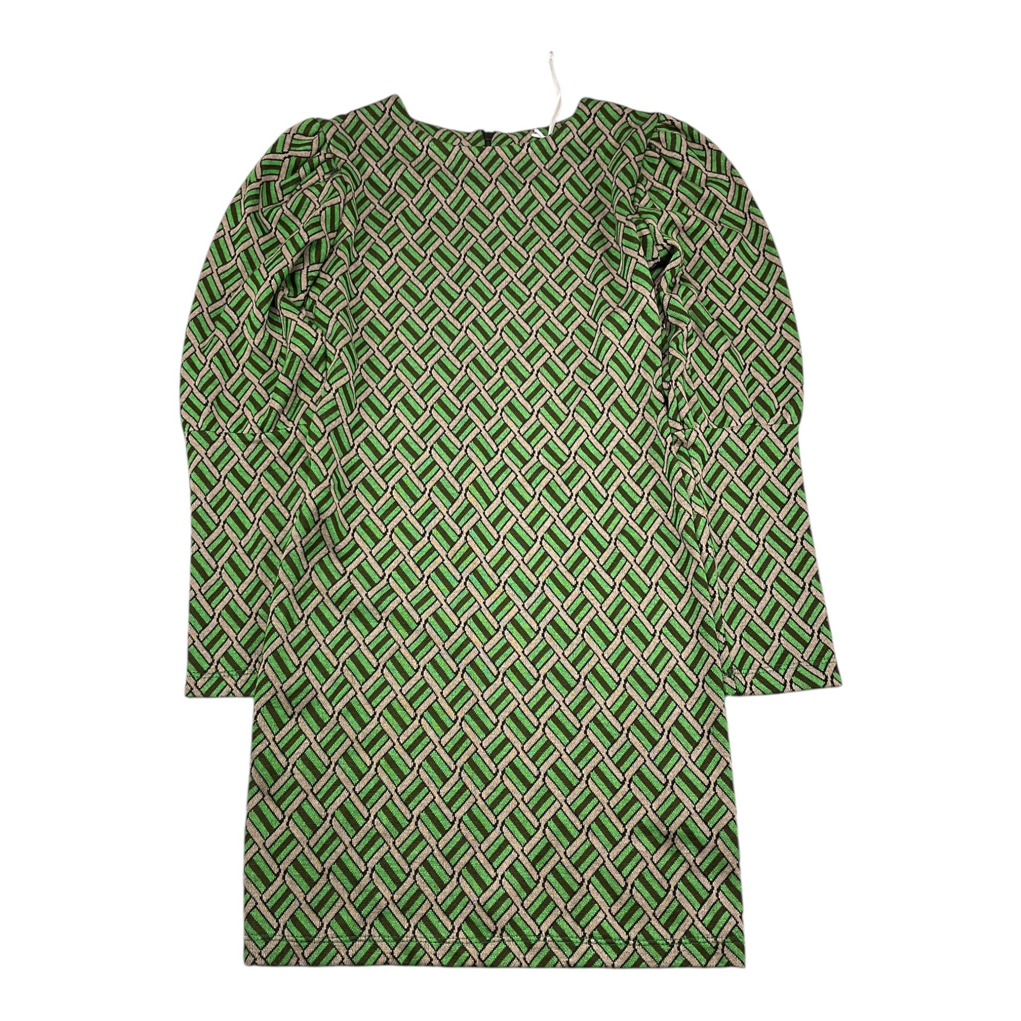 LU LU BY MISS GRANT abito tinta unita con fantasia girocollo Verde per Bambina LL2481 VERDE LU LU BY MISS GRANT 