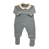 PAZ RODRIGUEZ tutina tinta unita con colletto in contrasto Azzurro per Neonato 005110991 AZZURRO PAZ RODRIGUEZ 